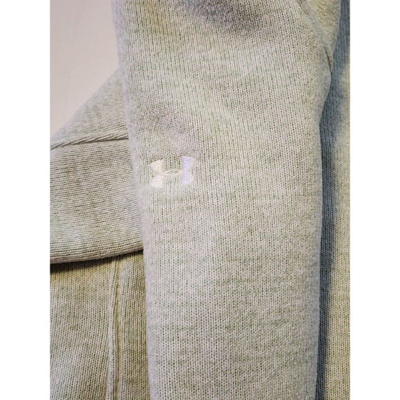 Under Armour Knitted Fleece Womens Medium Sage Wintersweet Grid 1/2 Zip Pullover - Picture 6 of 7